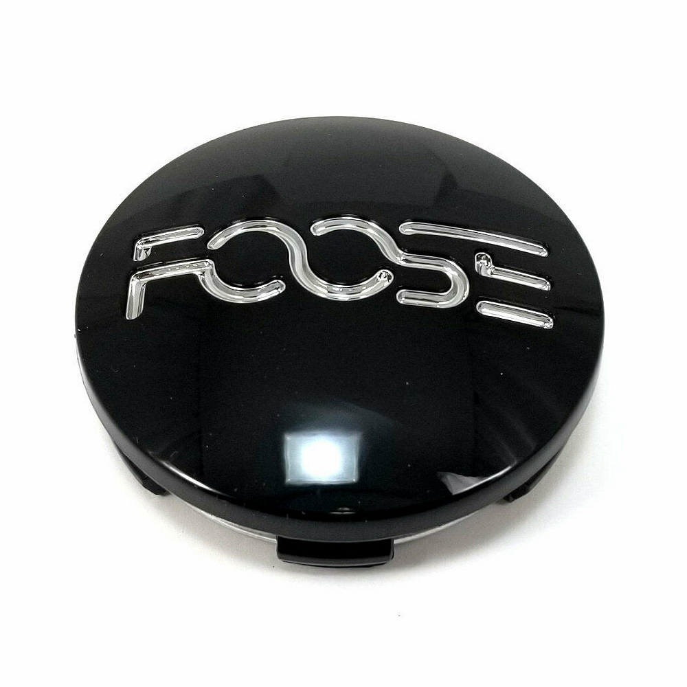 Foose 1PC - FOOSE GLOSS BLACK 2.47" SNAP IN CAP