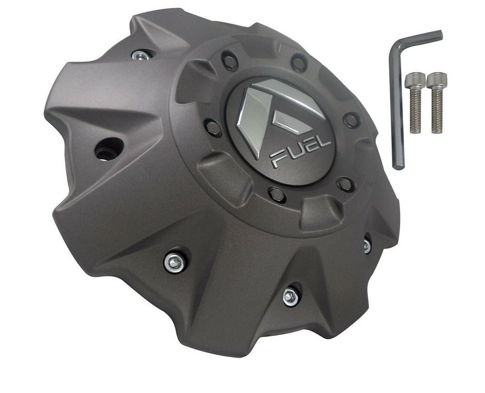 Fuel 1PC - FUEL GUNMETAL COVERED CAP 5/6 LUG