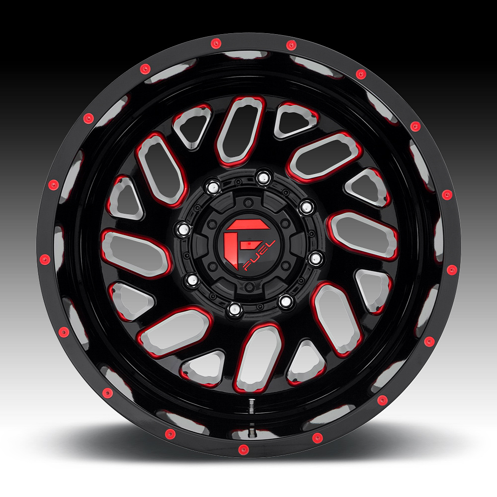 Fuel 1PC - FUEL DUALLY CAP REAR G-BLK RD LOGO 17/82