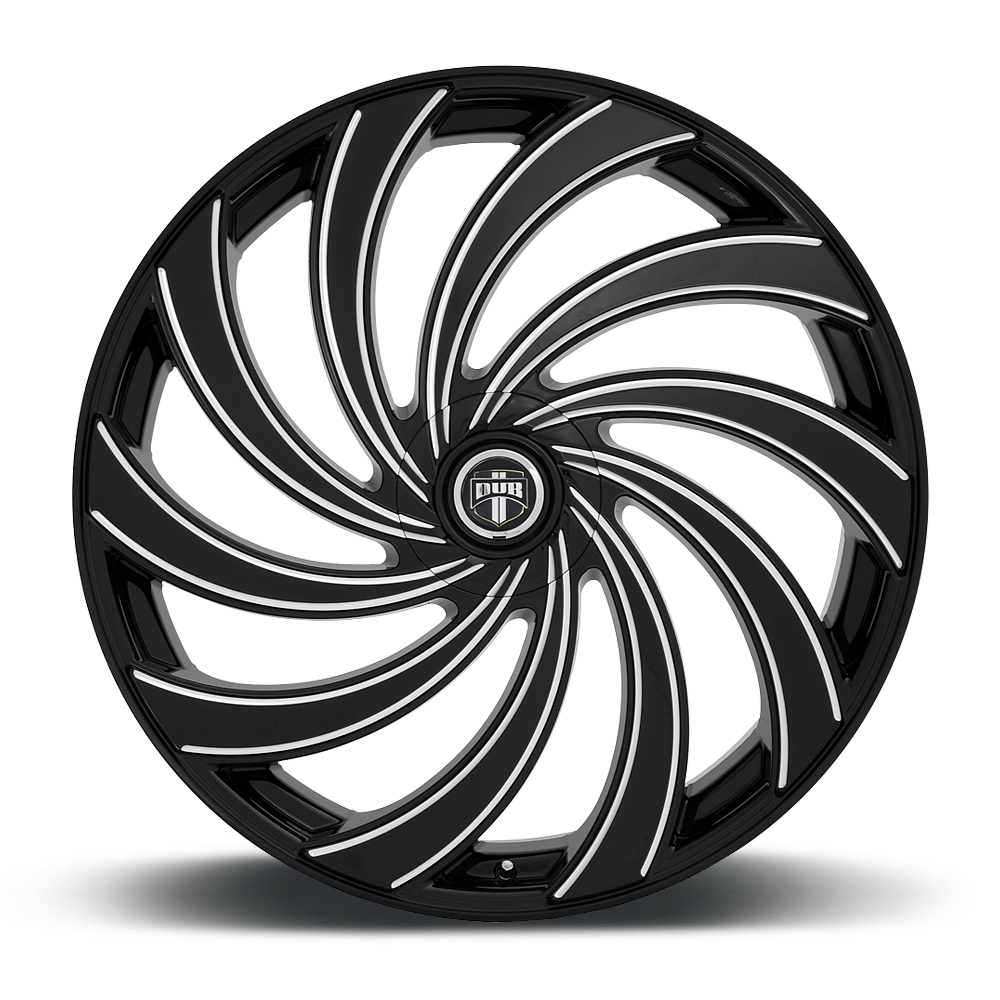 DUB 1PC - DUB DELISH CAP-FRONT-GLOSS BLK MIL
