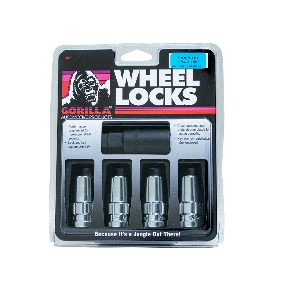 Gorilla Automotive - GORILLA LOCK DUP ACORN 14-1.50 CHR CLAM