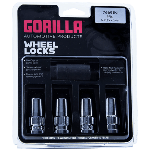 Gorilla Automotive - GORILLA LOCK DUP ACORN 9/16 CHR CLAM