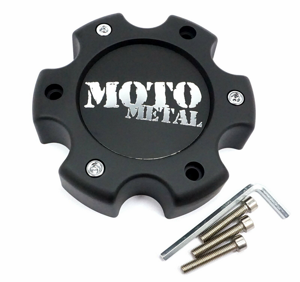 Moto Metal - MOTO CAP MATTE BLACK 6X135 - NEW LOGO