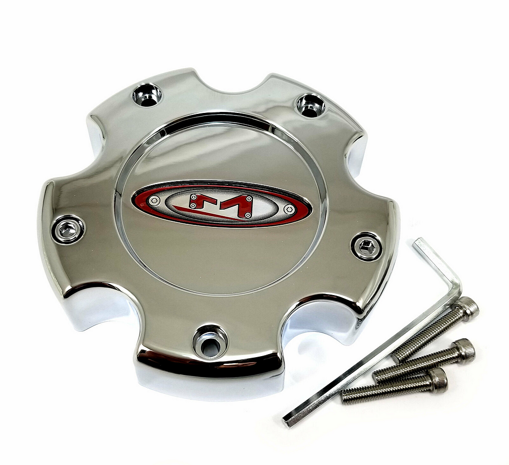 Moto Metal - MO955/956 CAP CHR 5X5.5 - RED OVAL LOGO