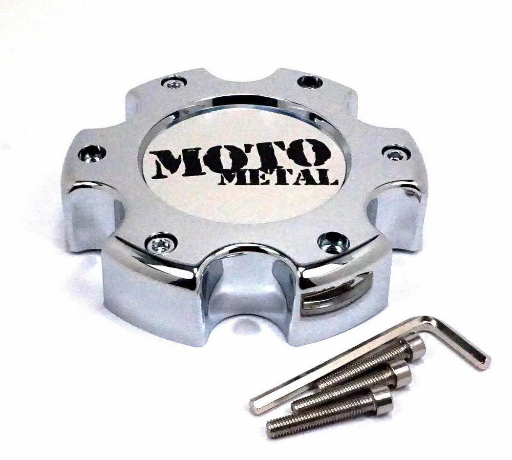 Moto Metal - MOTO CAP CHROME 6X5.5 - NEW LOGO