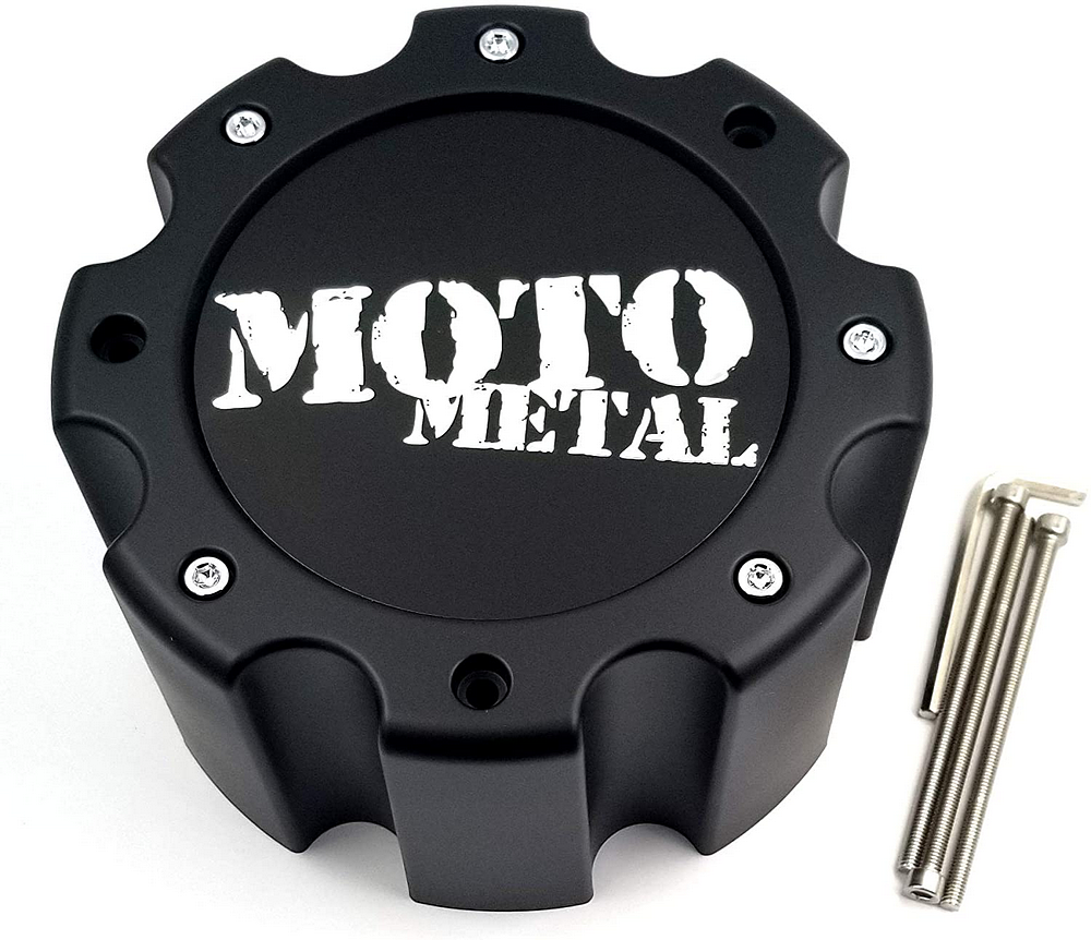 Moto Metal - MOTO CAP MATTE BLACK 8 LUG - NEW LOGO