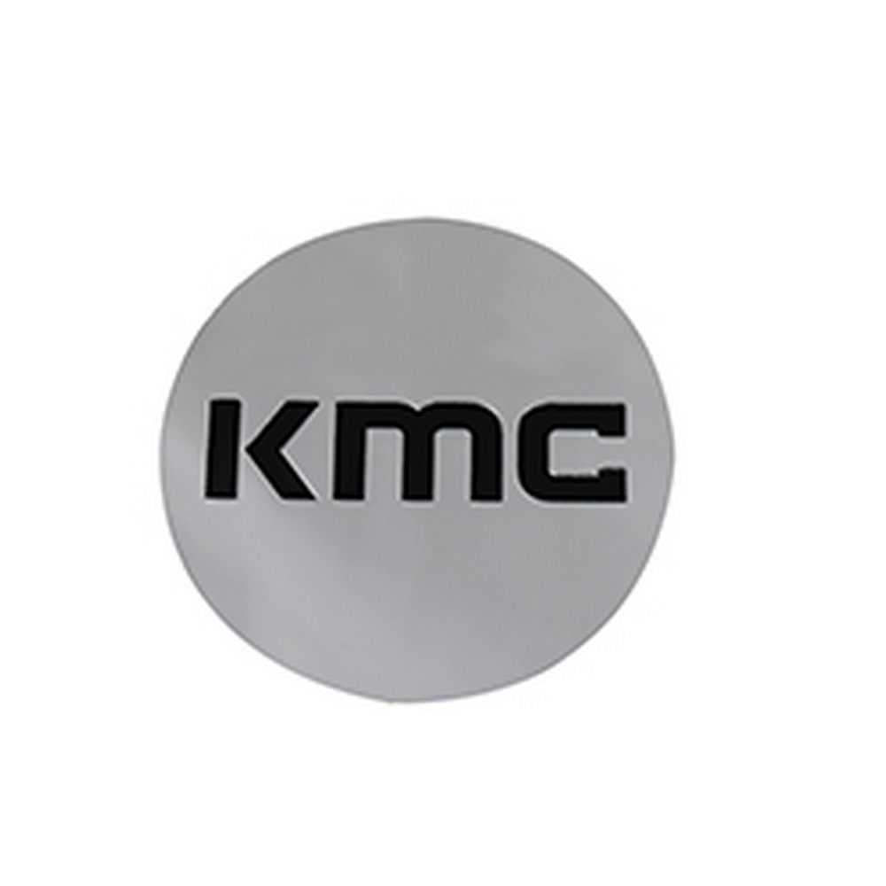 KMC - KM704 CAP SNAP IN - CHROME BLACK LOGO