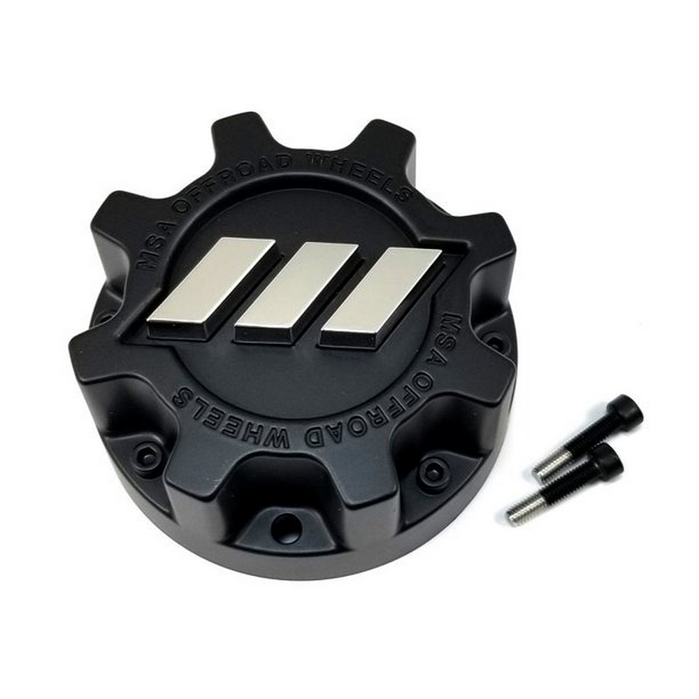 MSA Offroad Wheels - MSA BAR LOGO CAP SATIN BLACK