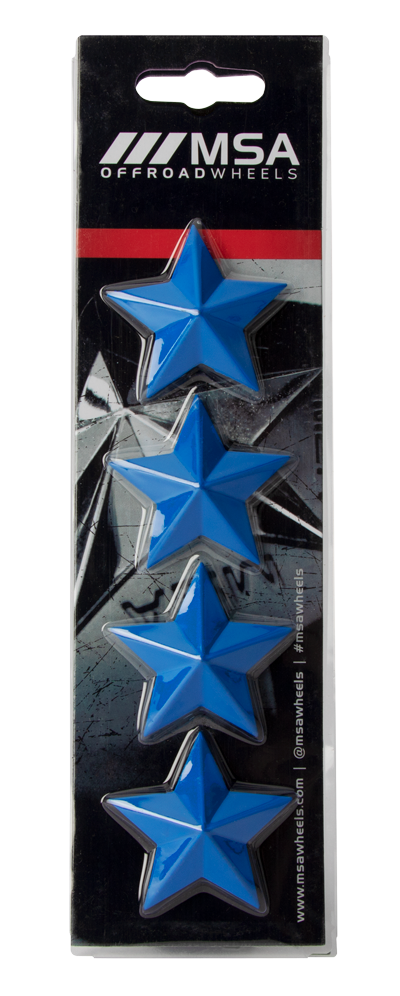MSA Offroad Wheels - MSA STAR LOGO - BLUE (4PK) - MSA WHEELS