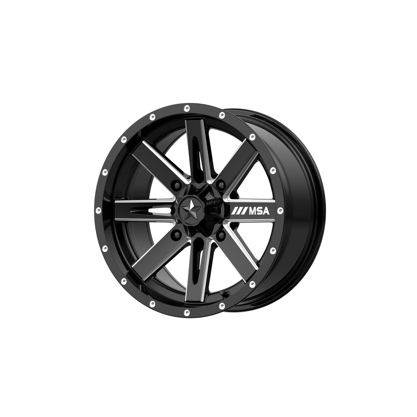 BOXER UTV 14X7 4X137 G-BLK MILL 10MM
