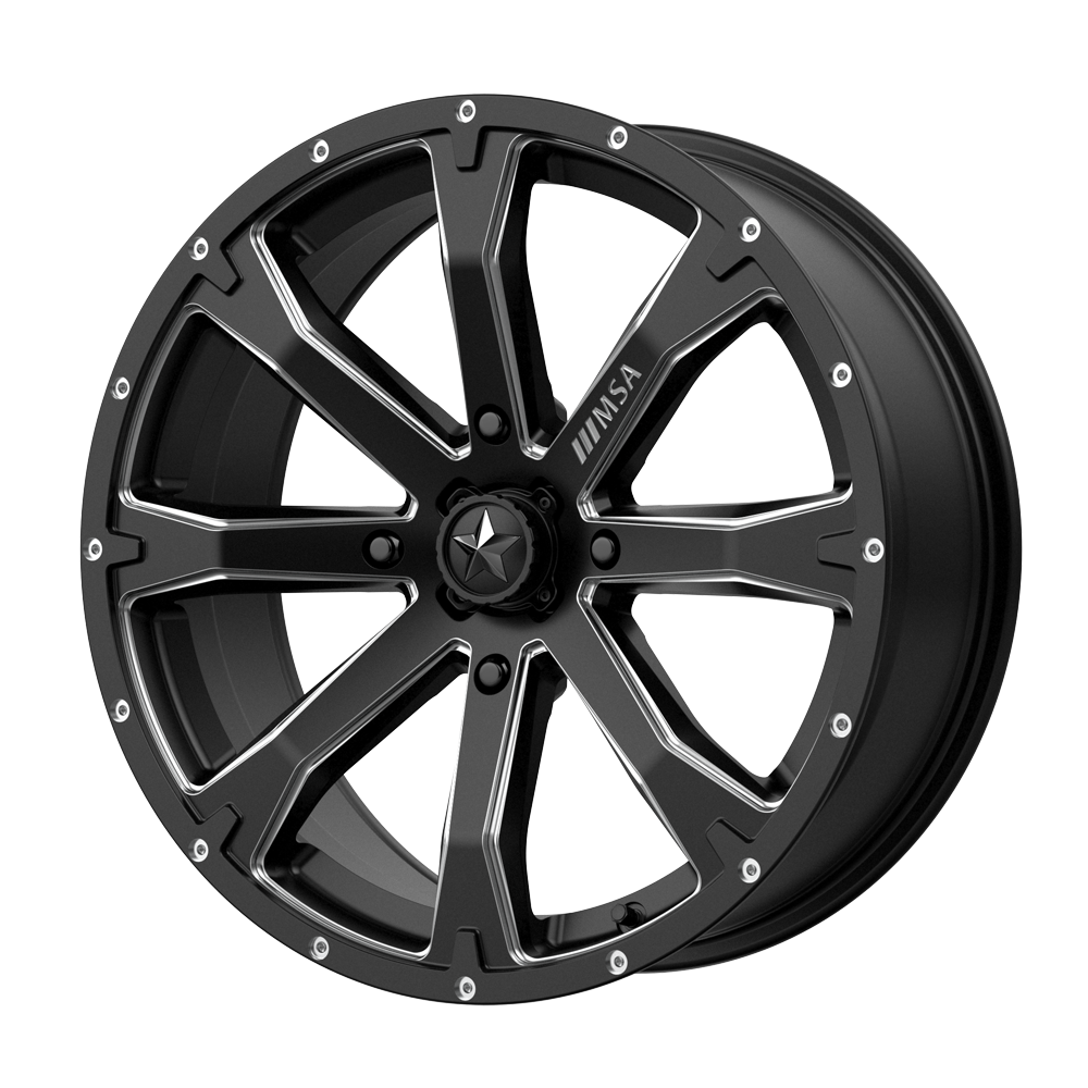 BOUNTY UTV 18X7 4X137 S-BLK MILL 10MM