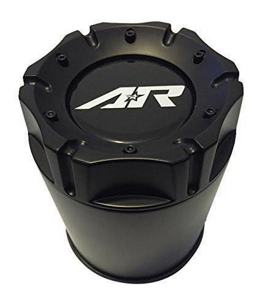 American Racing - AR CAP 4.25''   S-BLK SS PUSH THRU 2PC