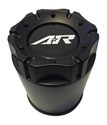 American Racing - AR CAP 4.25''   S-BLK SS PUSH THRU 2PC
