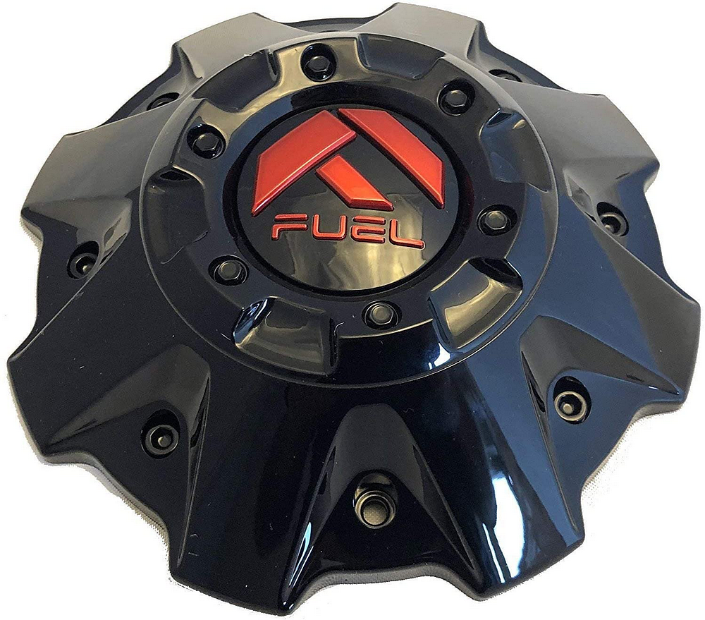 Fuel 1PC - FUEL GL-BLK/RED COV CAP 5/6LUG-BLK RIVET