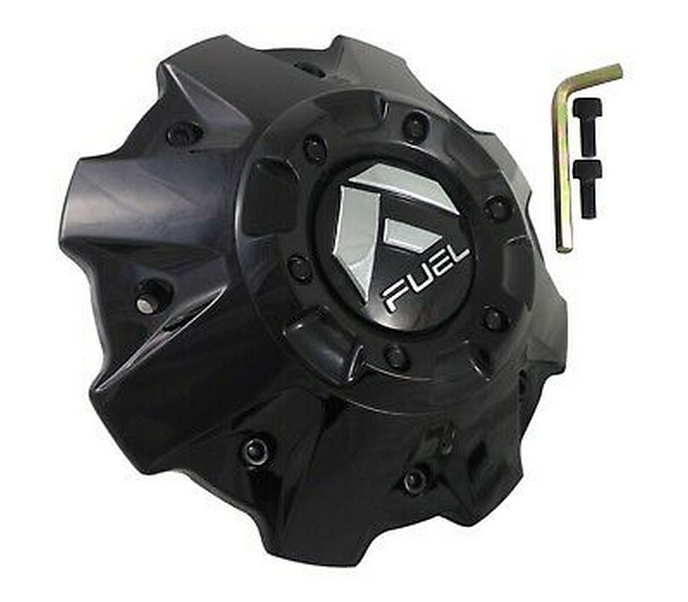 Fuel 1PC - FUEL GLOSS BLACK CAP (FLAT) BLACK BOLTS