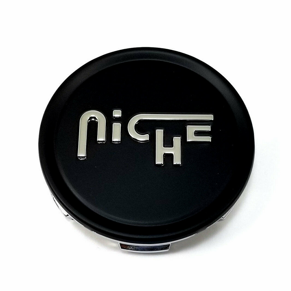 Niche 1PC - NICHE 2.70" FLAT CAP-MT-BLK SILVER LOGO