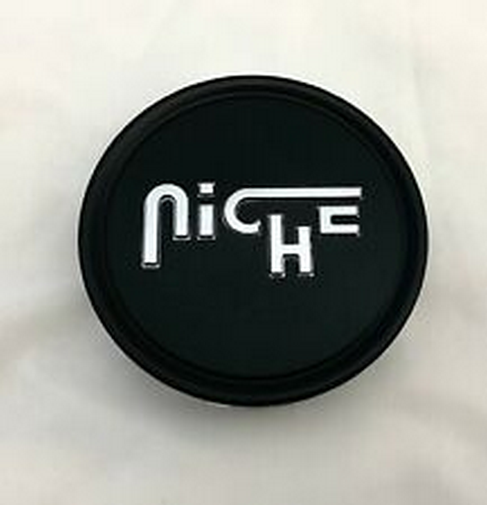 Niche 1PC - NICHE 2.95" FLAT CAP-FLT-BLK SILVER LOGO