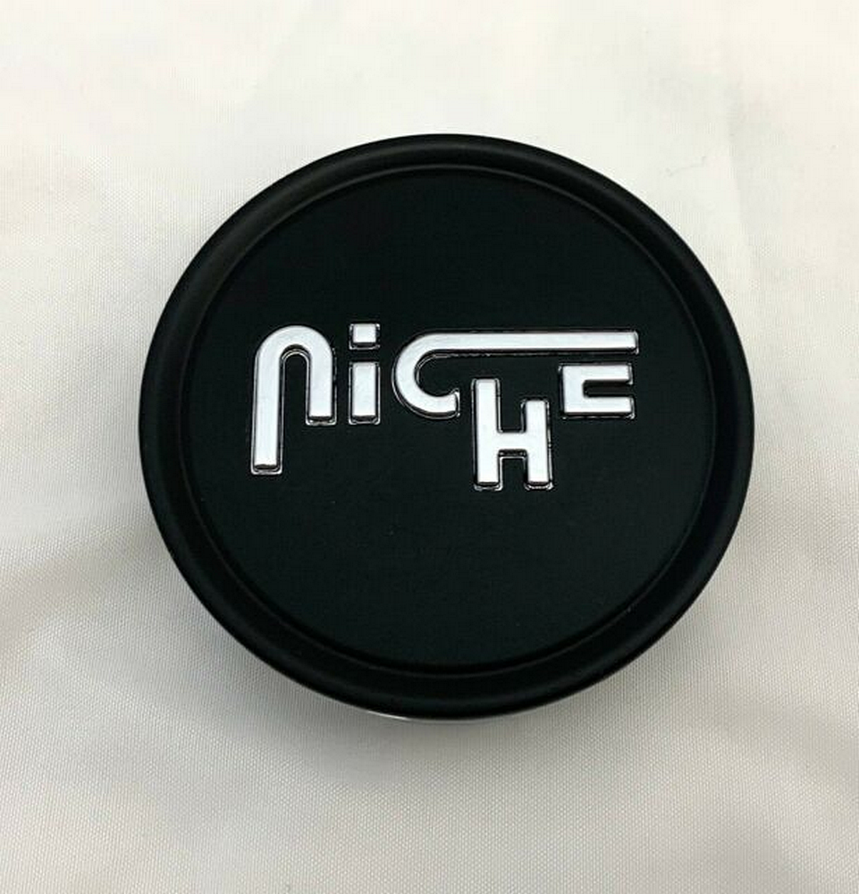 Niche 1PC - NICHE 2.95" FLAT CAP-MT-BLK SILVER LOGO