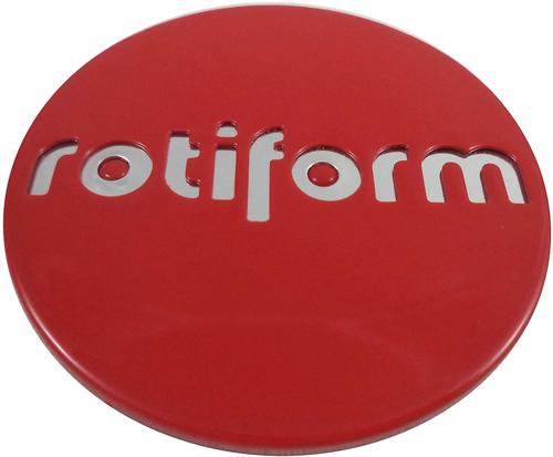 Rotiform - ROTIFORM 2.36"SNAPIN CAP-RED W/CHR LOGO