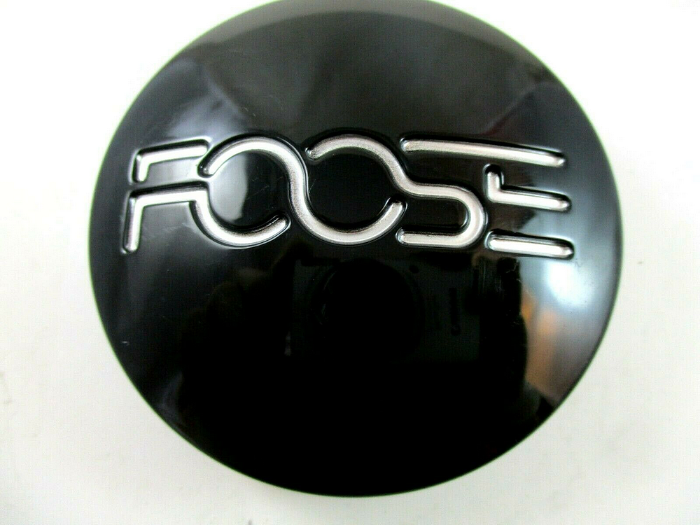 Foose 1PC - FOOSE GLOSS BLACK RWB CAP-2.70" CAP GRV