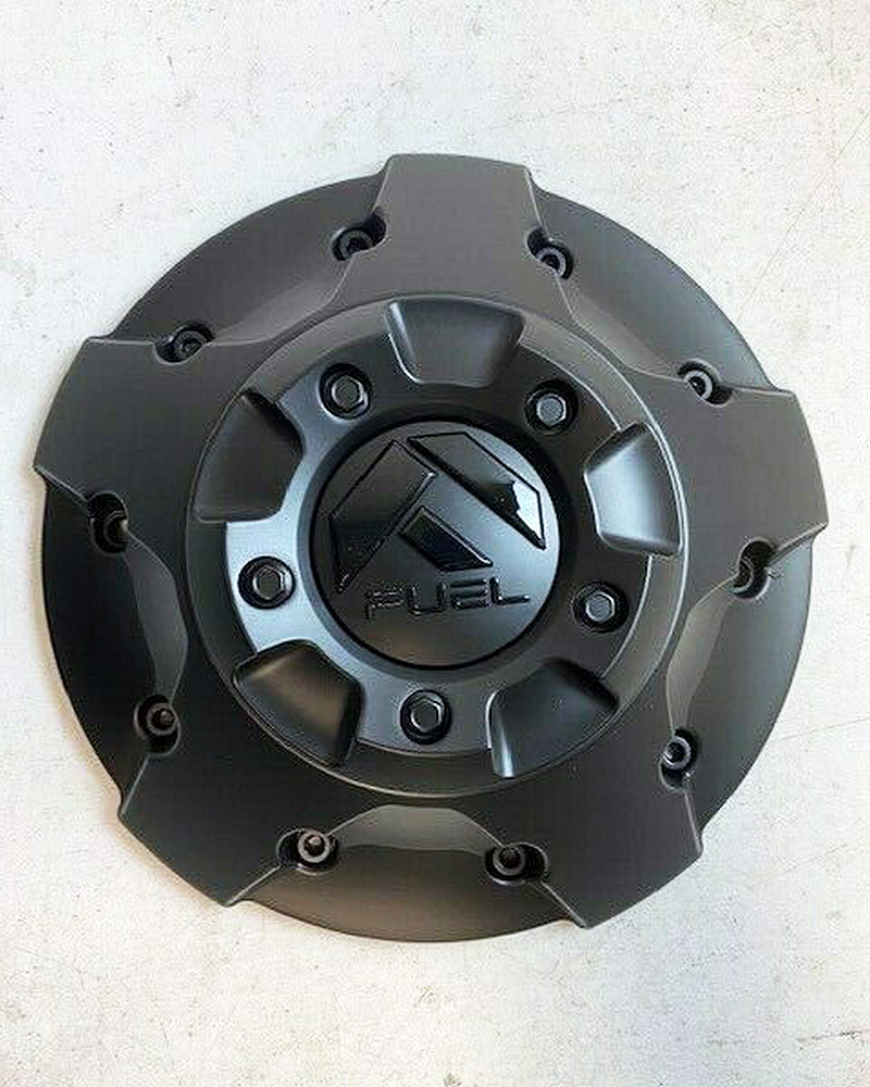Fuel 1PC - FUEL FIVE BAR CAP - BLACK ON BLACK 8 LUG
