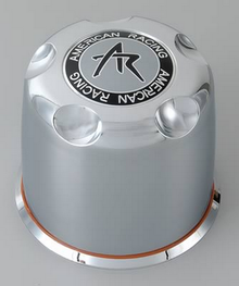 American Racing - AR CAP 5.15'' SILVER PUSH THRU 5 SCALLOP