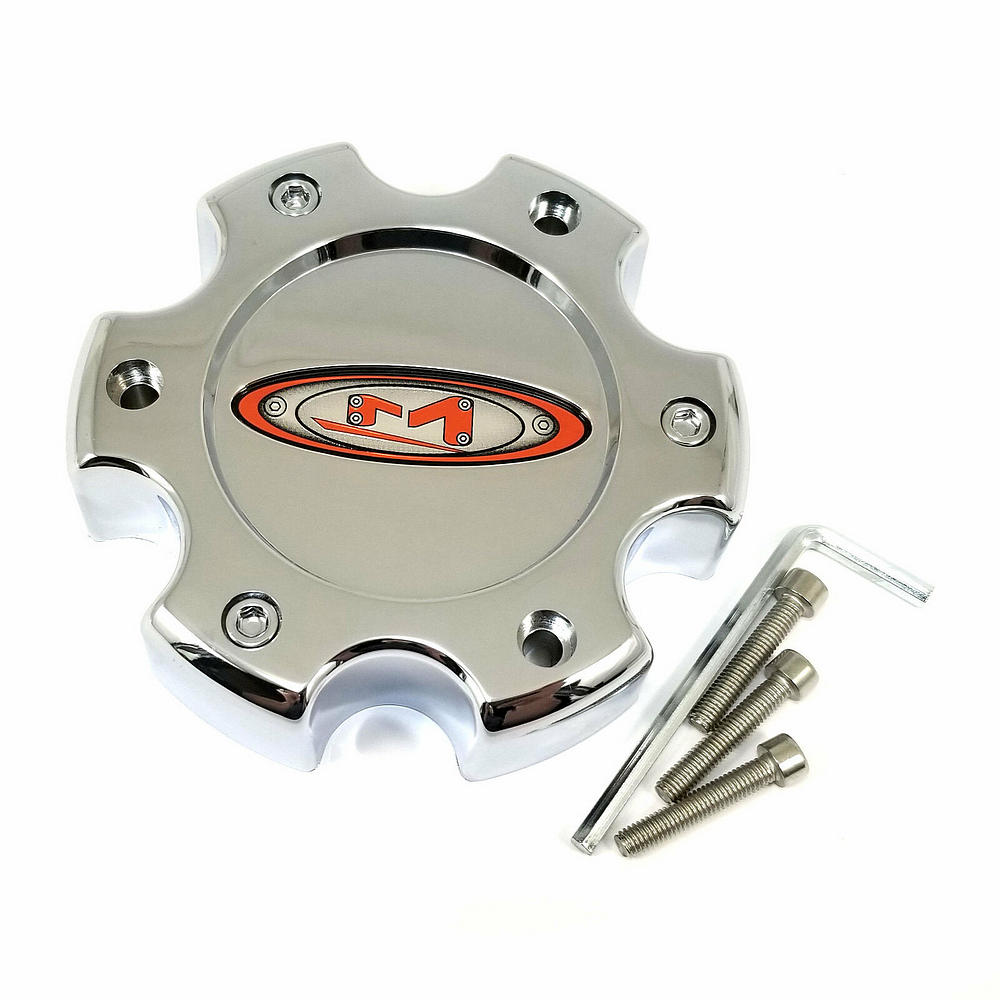 Moto Metal - MOTO CAP CHROME 6X135 - RED OVAL LOGO