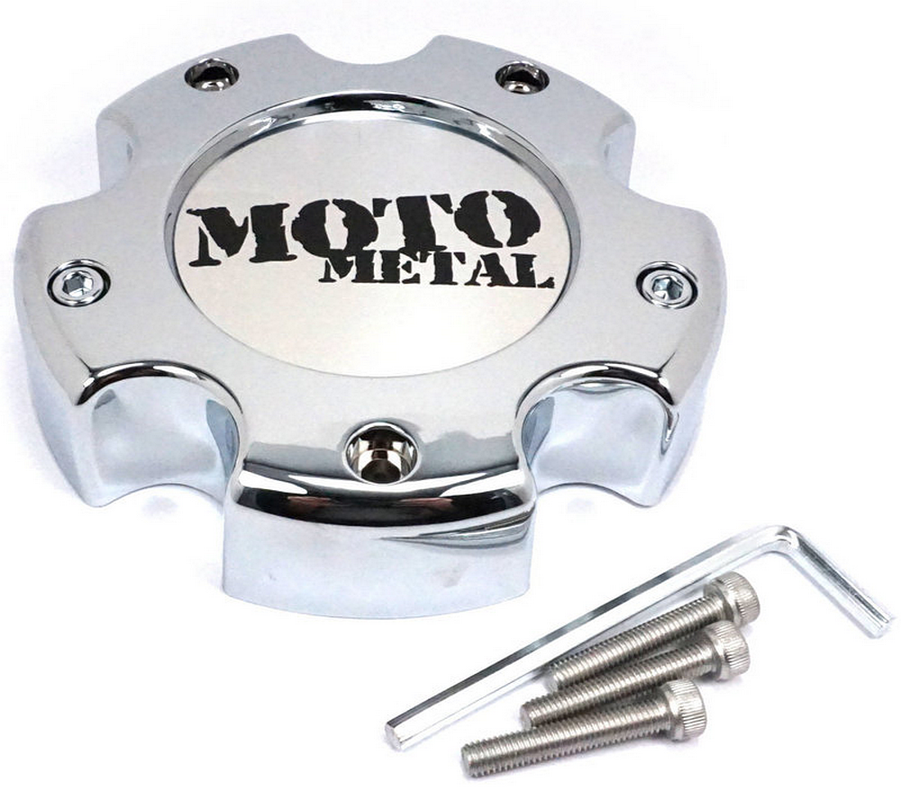 Moto Metal - MOTO CAP CHROME 5X5.5 - NEW LOGO
