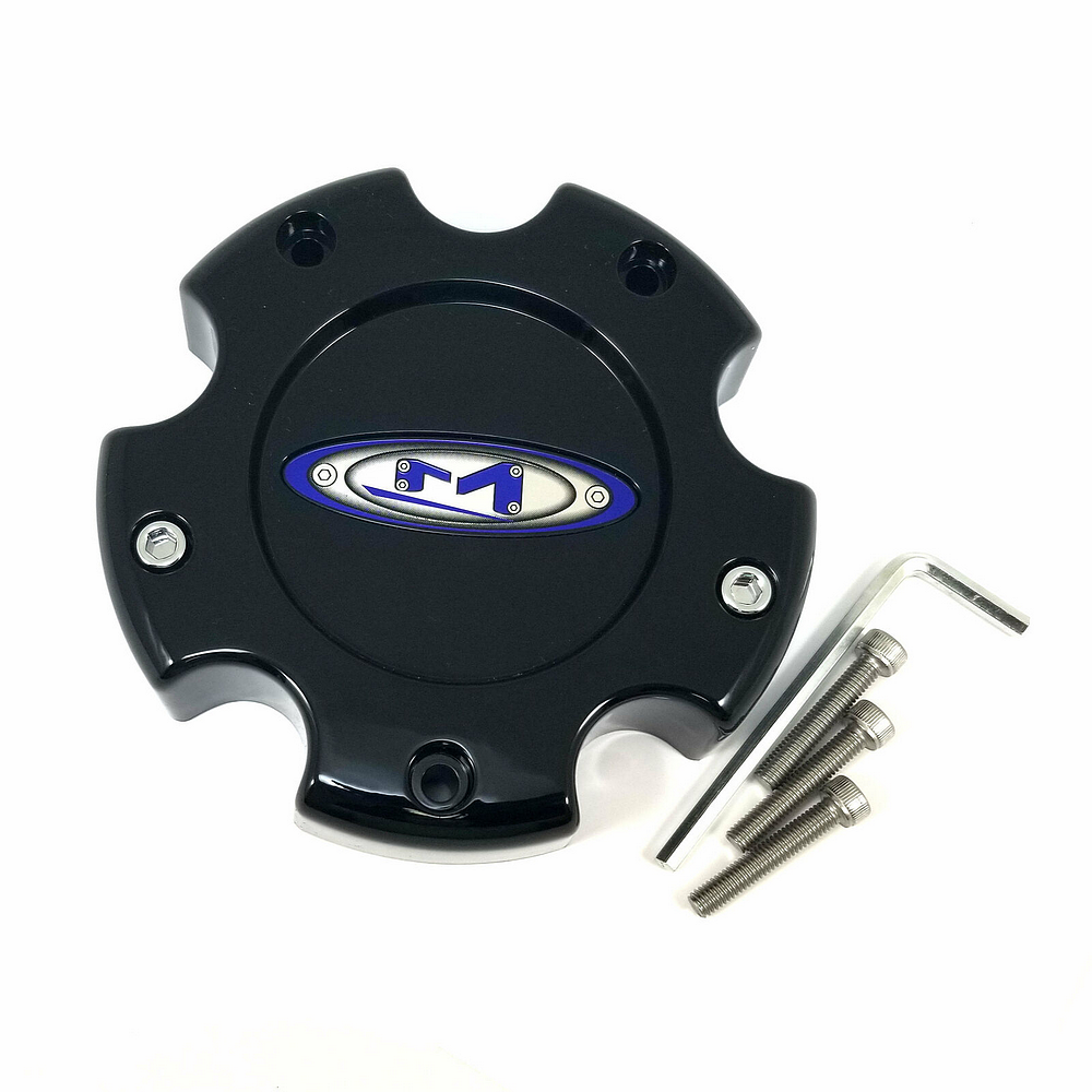 Moto Metal - MO951 CAP BLK 5X5.5 +18 - BLUE OVAL LOGO