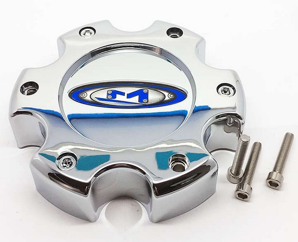 Moto Metal - MO951 CAP CHR 6X5.5 +18 - BLUE OVAL LOGO