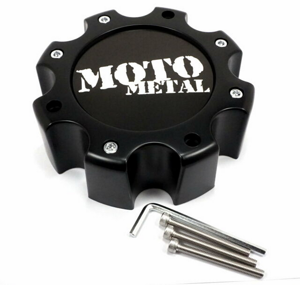 Moto Metal - MO959/961 CAP SATIN BLK 8 LUG - NEW LOGO