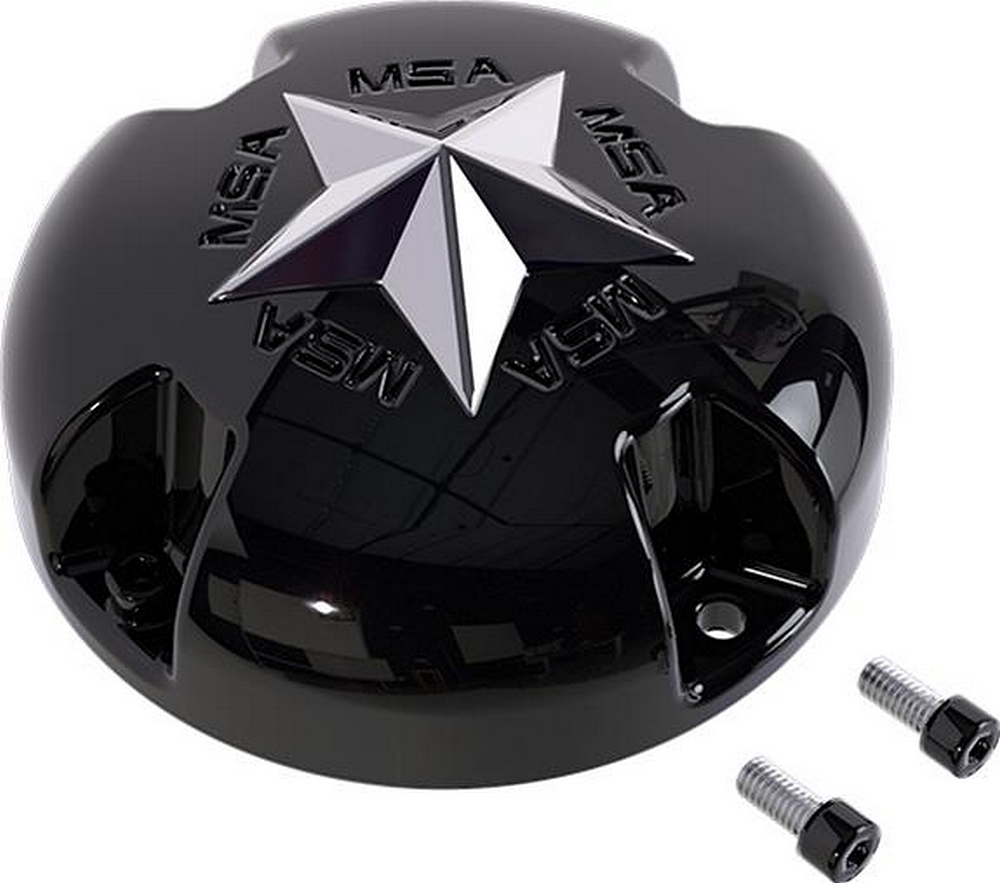 MSA Offroad Wheels - MSA STAR CAP - BOLTON CHR STAR - G-BLK