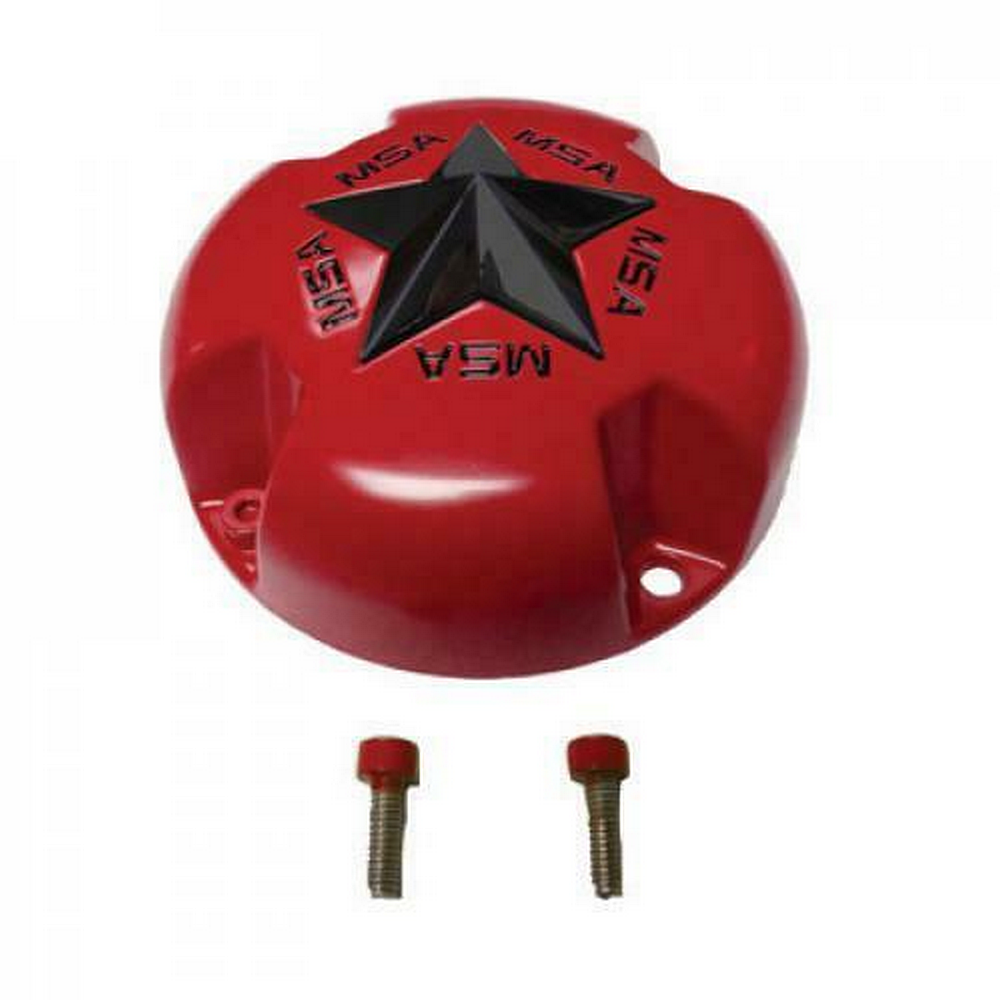 MSA Offroad Wheels - MSA STAR CAP - BOLTON BLACK STAR - RED