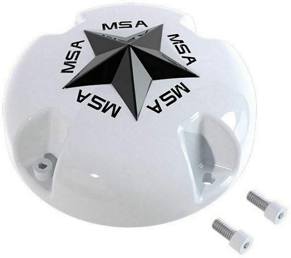 MSA Offroad Wheels - MSA STAR CAP - BOLTON BLACK STAR - WHITE