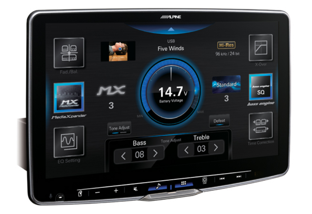 Alpine Halo11 Digital Multimedia Receiver with 11-inch HD Display and Hi-Res Audio Playback