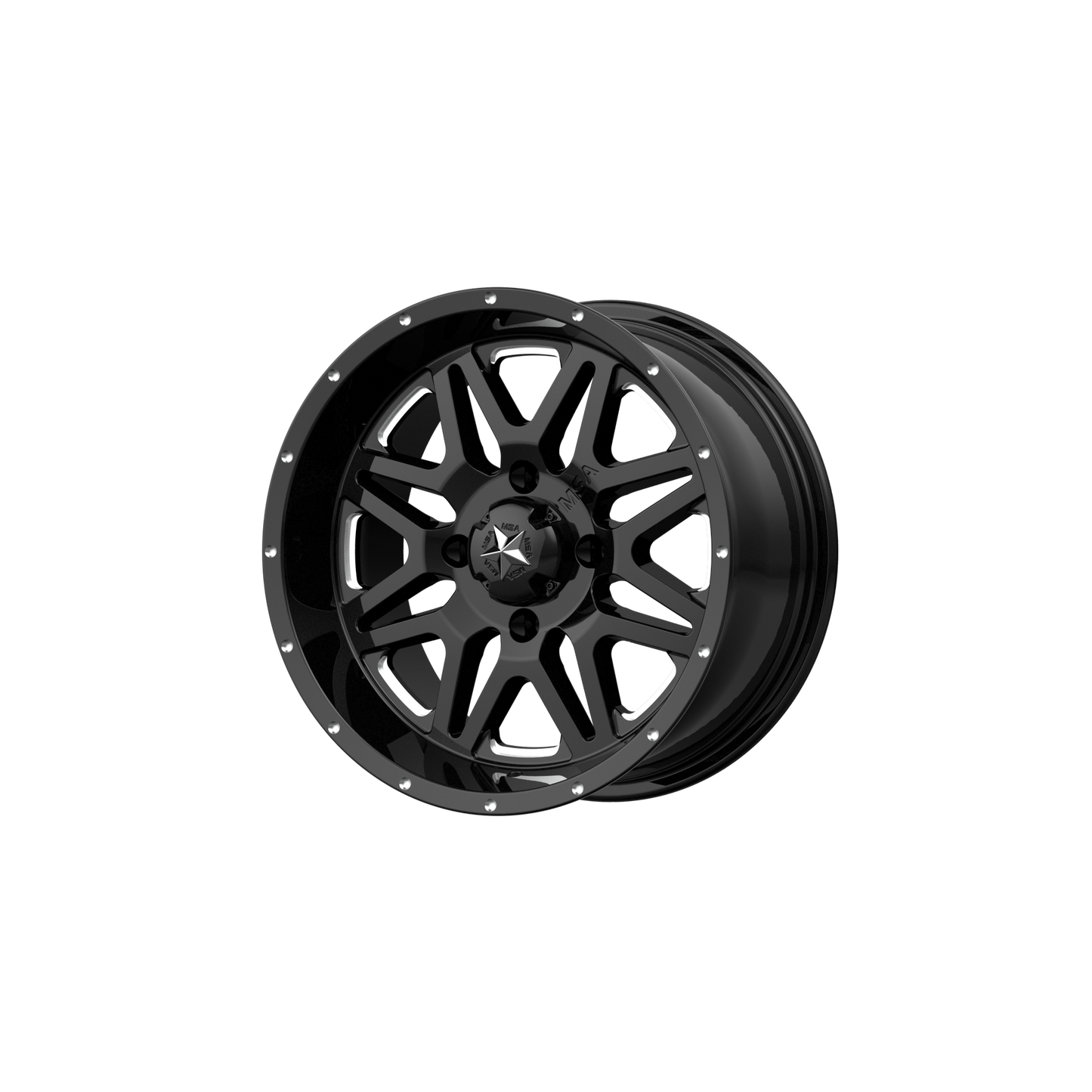 VIBE UTV 14X7 4X156 MILLED G-BLACK 00MM