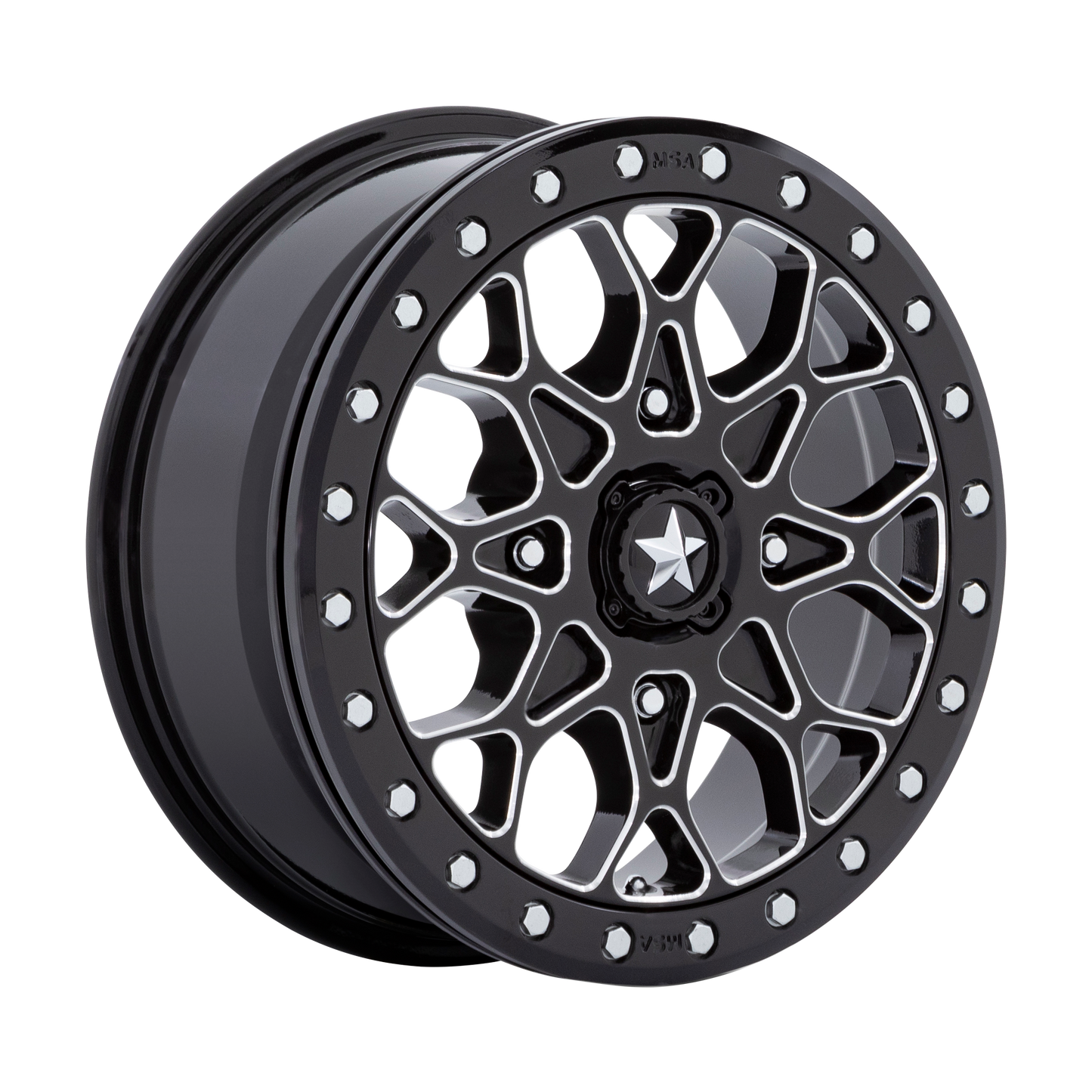 PORTAL UTV BL 15X6 4X137 G-BLK MILL +38