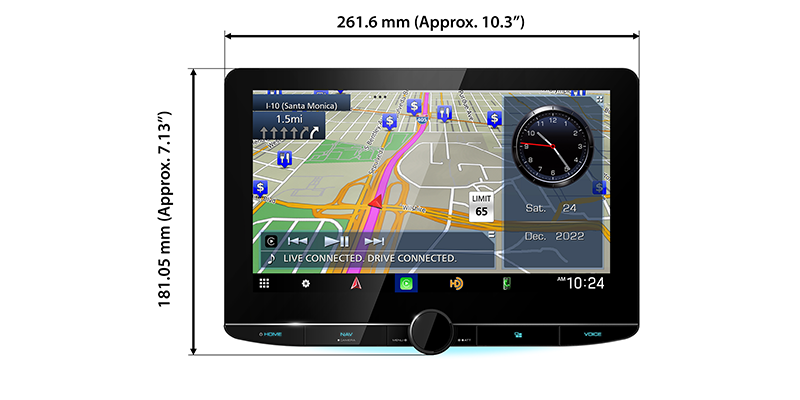 DNR1007XR | GPS Navigation System 10.1" Navigation Multimedia Receiver